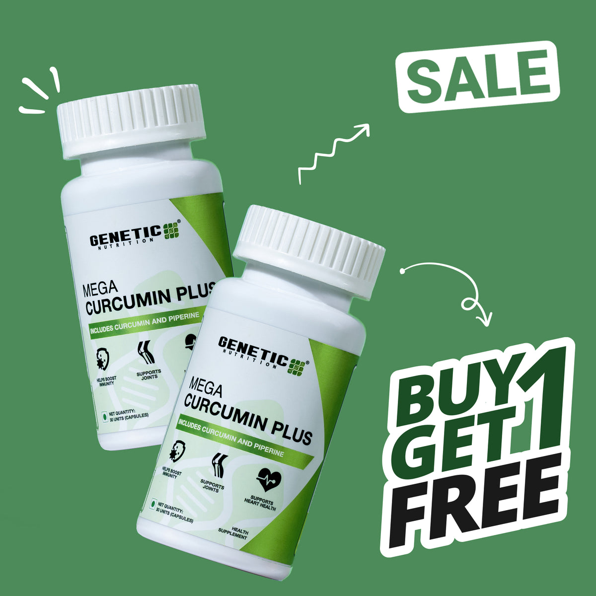 Mega Curcumin Plus | Immunity Boosting Antioxidant With Piperine - 30 Capsules