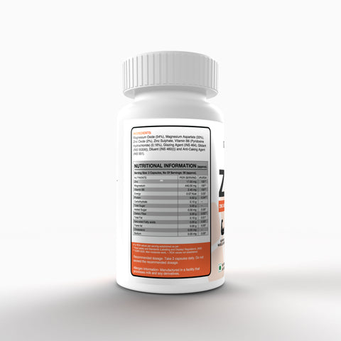 ZMA | Zinc Magnesium Aspartate Supplement - 60 Capsules