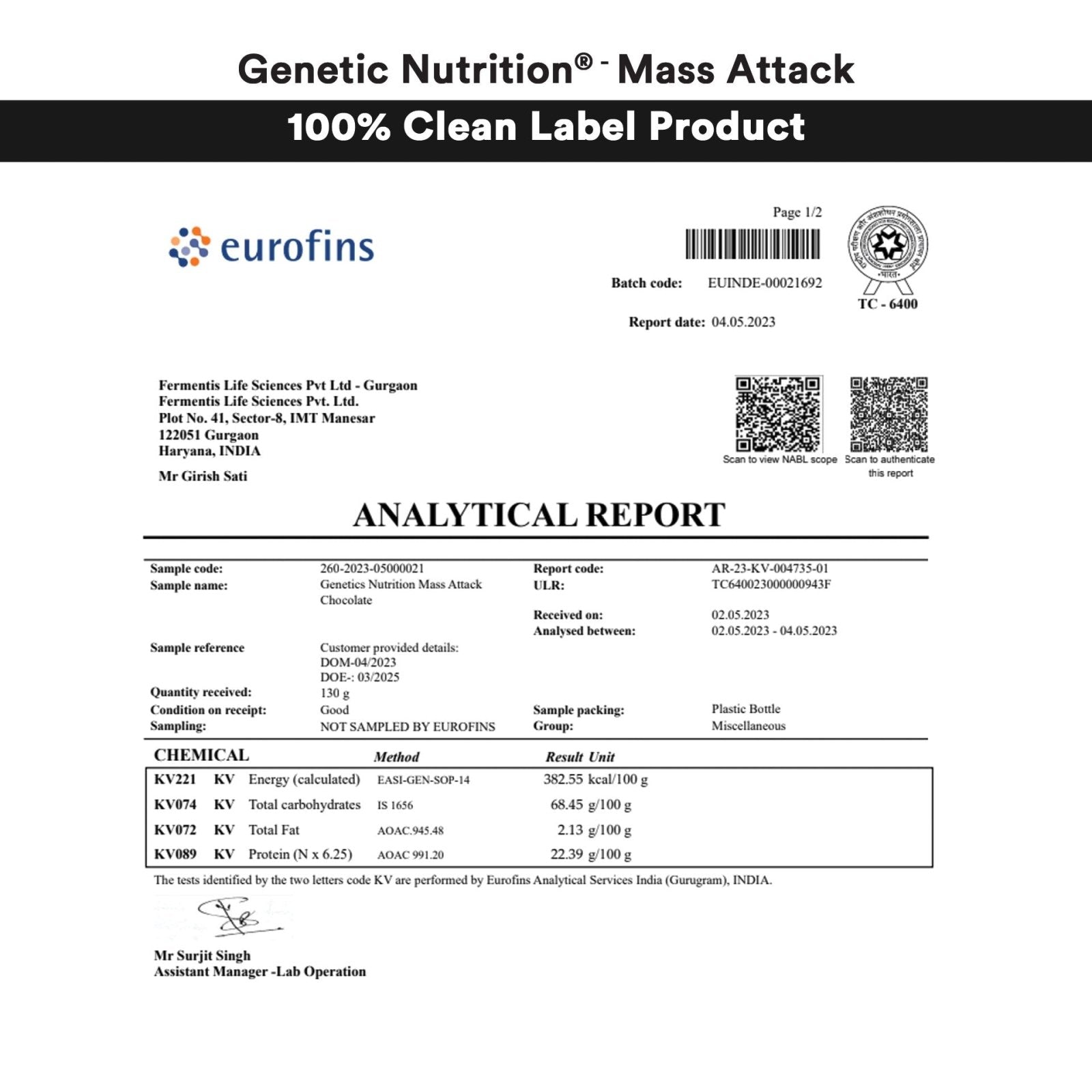 Mass Attack | Superior Mass Gainer - Genetic Nutrition