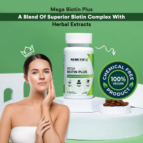 MEGA BIOTIN PLUS 30TABS - Genetic Nutrition