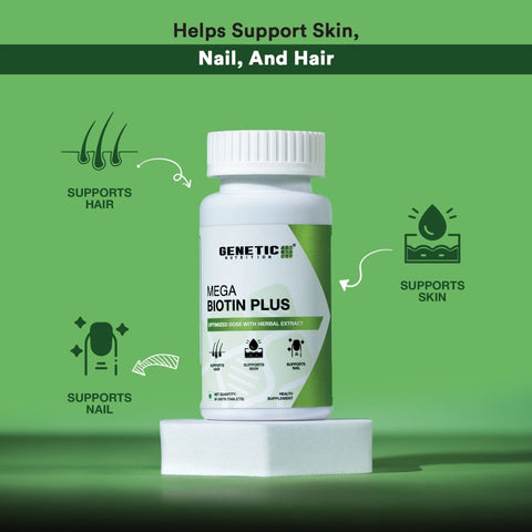 MEGA BIOTIN PLUS 30TABS - Genetic Nutrition