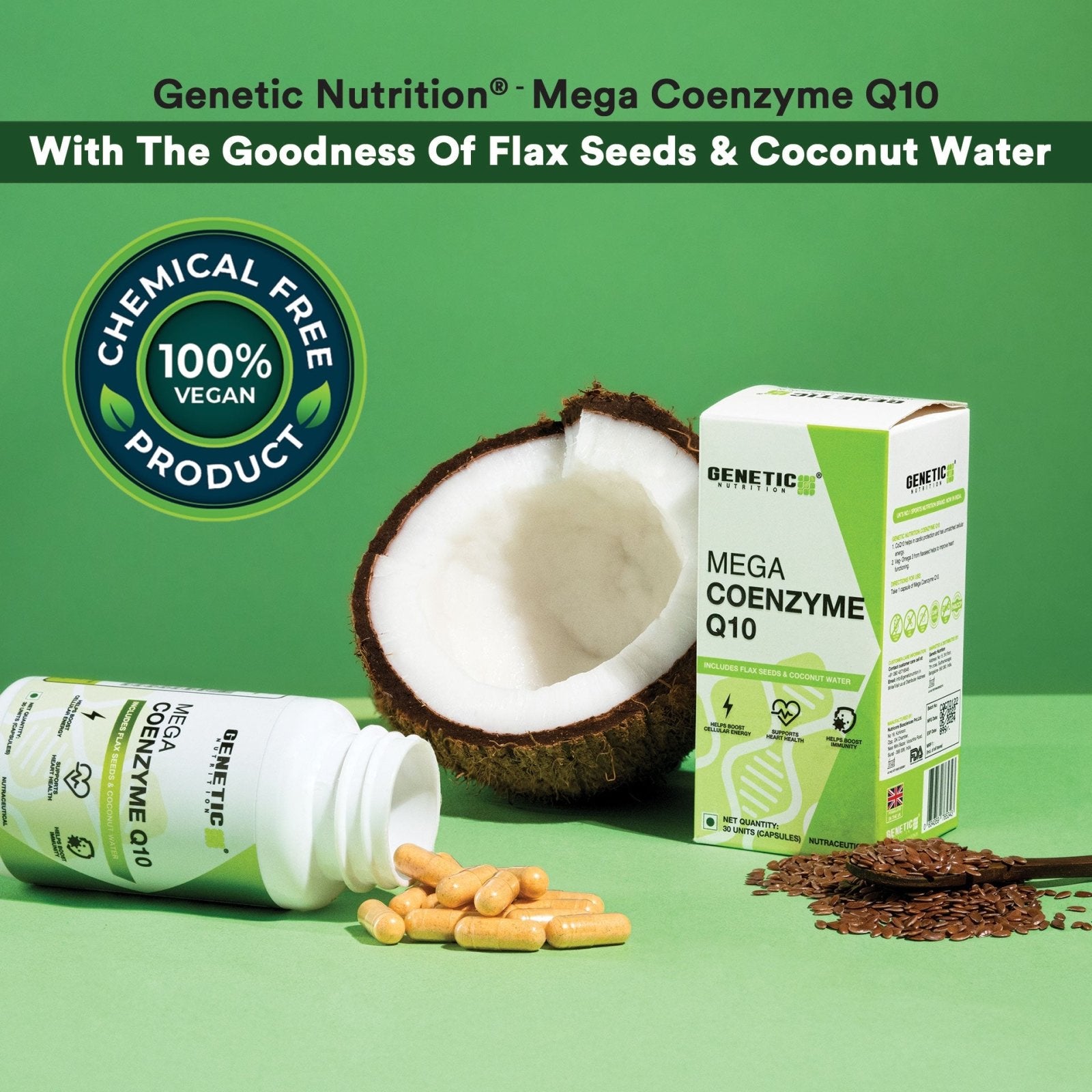 MEGA COENZYME Q10 30CAPS - Genetic Nutrition
