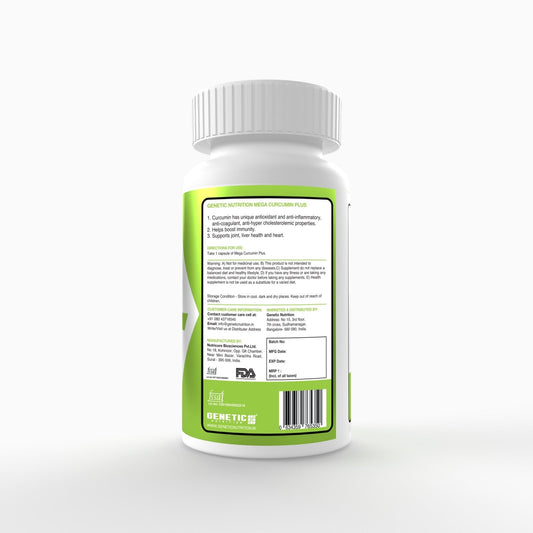 MEGA CURCUMIN PLUS 30CAPS - Genetic Nutrition