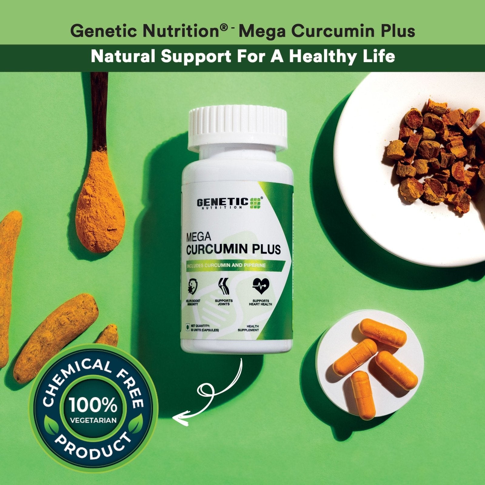 MEGA CURCUMIN PLUS 30CAPS - Genetic Nutrition