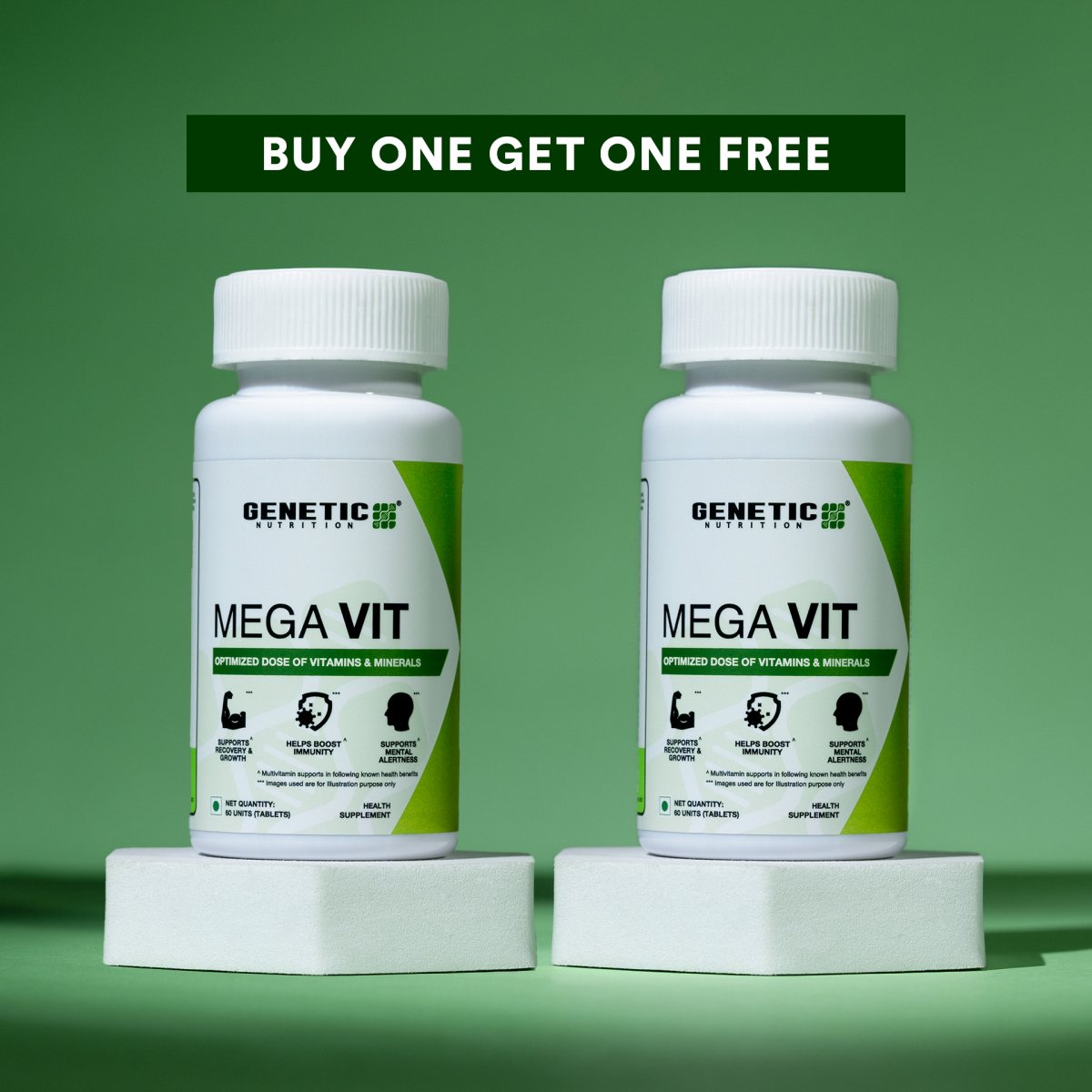 Mega Vit | Multi Vitamin Supplement - 60 Capsules - Genetic Nutrition