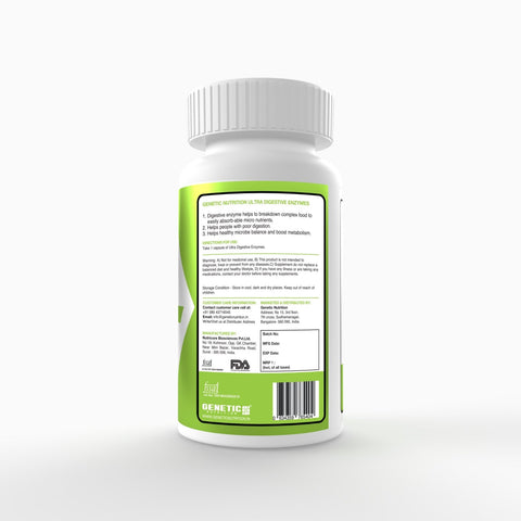 ULTRA DIGESTIVE ENZYMES 30CAPS - Genetic Nutrition