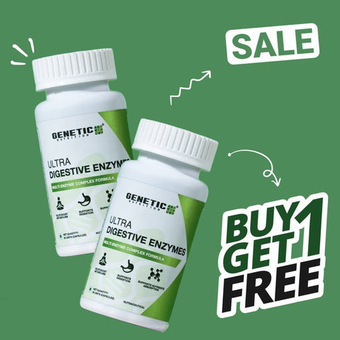 » Ultra Digestive Enzymes | Digestive Health Supplement - 30 Capsules (100% off) - Genetic Nutrition